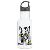 Ik hou van Boston Terriers Waterfles (Voorkant)