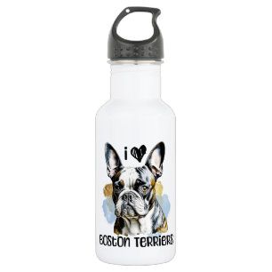 Ik hou van Boston Terriers Waterfles