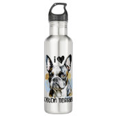 Ik hou van Boston Terriers Waterfles (Voorkant)