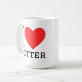 Ik hou van boter koffiemok (Voorkant links)
