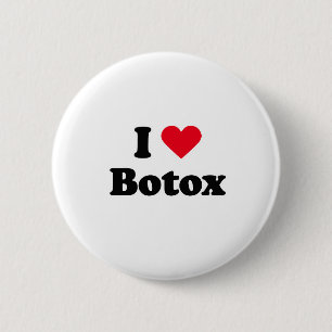 Ik hou van botox ronde button 5,7 cm