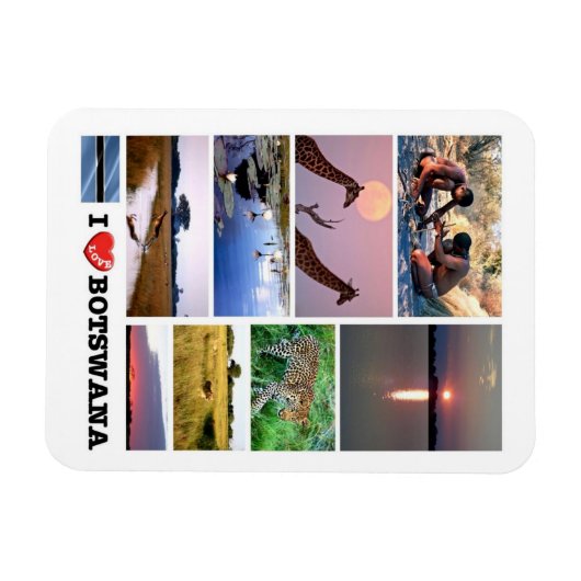 Ik hou van Botswana - Magnet Magneet (Horizontaal)