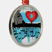 Ik hou van Botswana Metalen Ornament (Rechts)