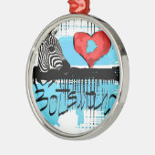 Ik hou van Botswana Metalen Ornament (Links)