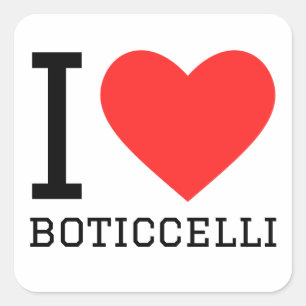 Ik hou van Botticelli Vierkante Sticker