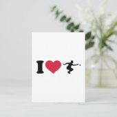 Ik hou van Boule Boccia Player Briefkaart (Staand voorkant)