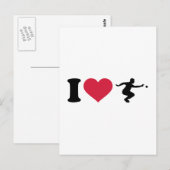 Ik hou van Boule Boccia Player Briefkaart (Voorkant / Achterkant)