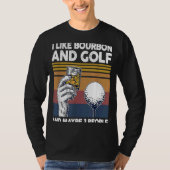 Ik hou van Bourbon en Golf en misschien 3 mensen T-shirt (Voorkant)
