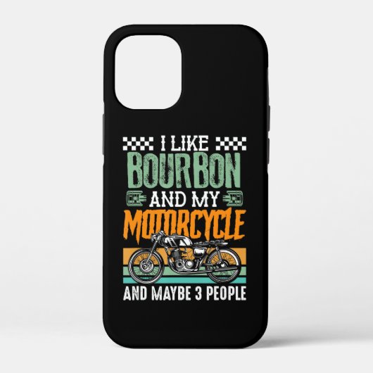 Ik hou van Bourbon en mijn motorfiets Gift Case-Mate iPhone Case (Achterkant)