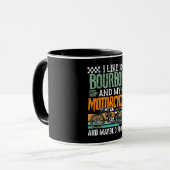 Ik hou van Bourbon en mijn motorfiets Gift Mok (Voorkant links)