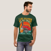 Ik hou van Bourbon en My Smoker Funny BBQ Grilling T-shirt (Voorkant volledig)