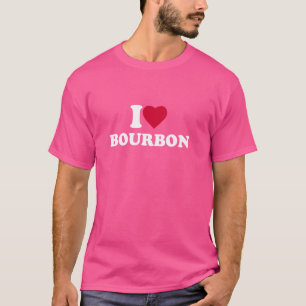 Ik hou van bourbon ik hart bourbon whisky liefhebb t-shirt