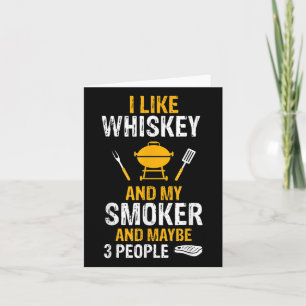 Ik hou van bourbon mijn roker 3 personen grappig B Kaart