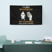Ik hou van Bourbon My Smoker misschien 3 mensen Fu Spandoek (Beurs)