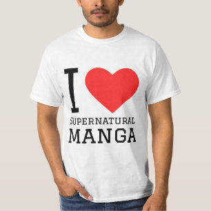 Ik hou van bovennatuurlijke manga t-shirt