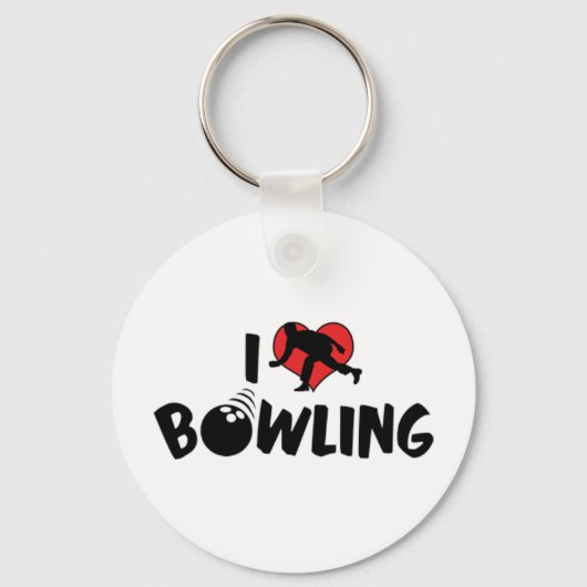 Ik Hou Van Bowling Sleutelhanger (Voorkant)