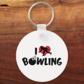 Ik Hou Van Bowling Sleutelhanger (Voorkant)