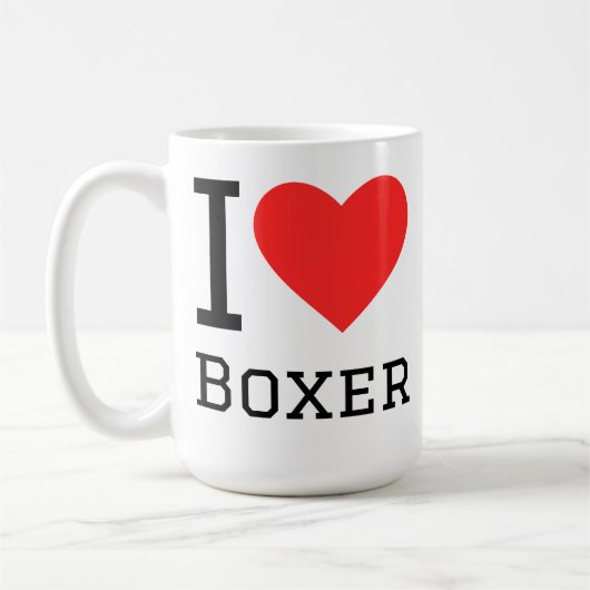 Ik hou van boxer koffiemok (Links)