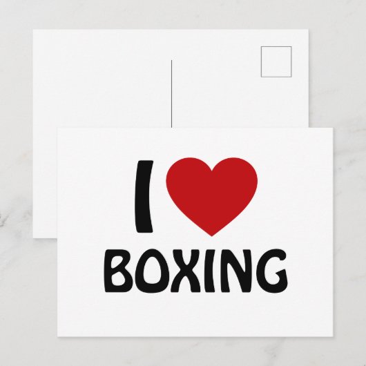 Ik hou van BOXING Briefkaart (Voorkant / Achterkant)