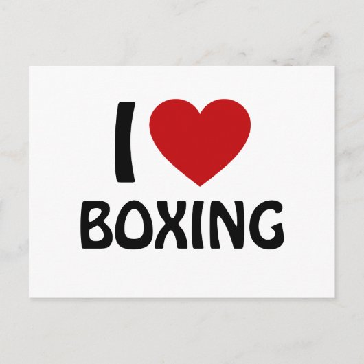Ik hou van BOXING Briefkaart (Voorkant)