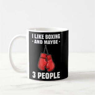 Ik hou van boxing en misschien 3 mensen boxer koffiemok