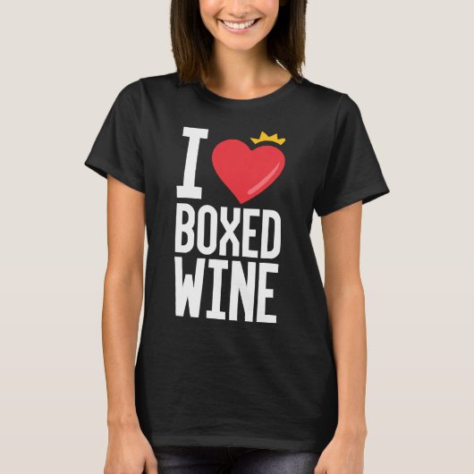 Ik hou van boxwijn Drink Drink T-shirt (Voorkant)