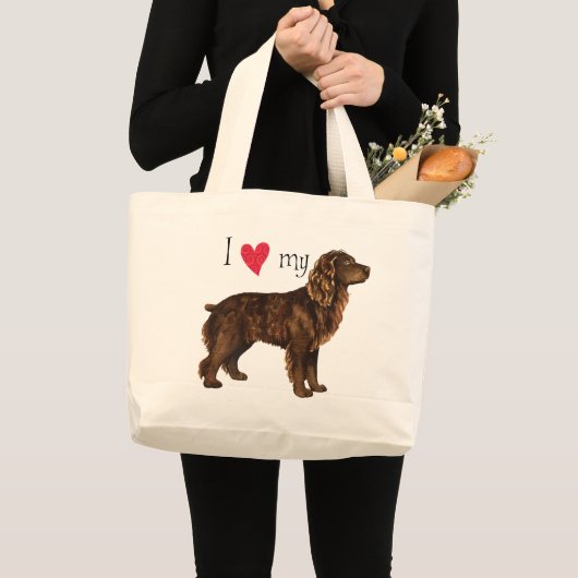Ik hou van Boykin Spaniel Grote Tote Bag (Voorkant (product))