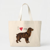 Ik hou van Boykin Spaniel Grote Tote Bag (Voorkant)