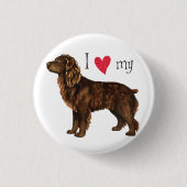 Ik hou van Boykin Spaniel Ronde Button 3,2 Cm (Voorkant)