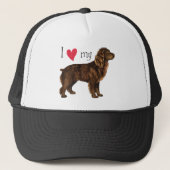 Ik hou van Boykin Spaniel Trucker Pet (Voorkant)