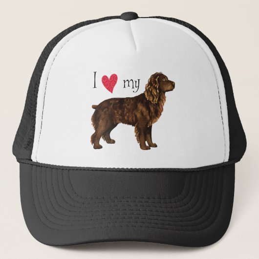 Ik hou van Boykin Spaniel Trucker Pet (Voorkant)