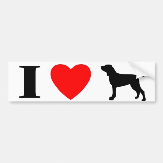 Ik hou van Bracchi Italiani bumpersticker (Voorkant)