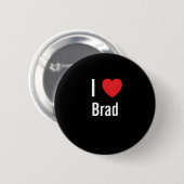 Ik hou van Brad Ronde Button 5,7 Cm (Voorkant /achterkant)