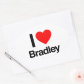 ik hou van bradley ovale sticker (Envelop)