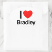 ik hou van bradley ovale sticker (Tas)