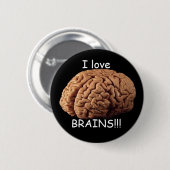 Ik hou van BRAINS!!! Ronde Button 5,7 Cm (Voorkant /achterkant)