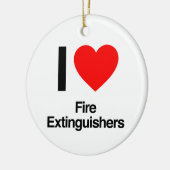 ik hou van brandblusapparaten keramisch ornament (Links)