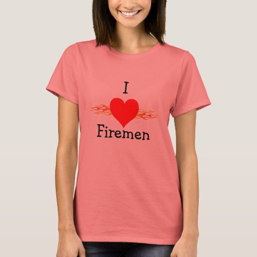 Ik hou van brandweermannen t-shirt (Voorkant)