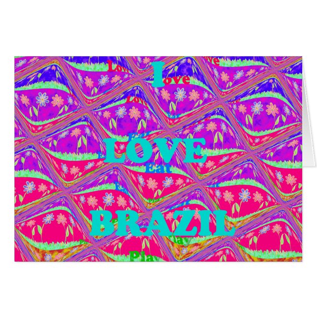 Ik hou van Brasil. Mooie traditionele Samba-kleure (Voorkant Horizontaal)