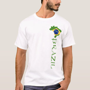 Ik hou van Brasil Voetbalkaart voetbal T-shirt