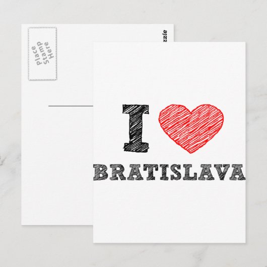 Ik hou van Bratislava Briefkaart (Voorkant / Achterkant)