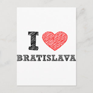 Ik hou van Bratislava Briefkaart