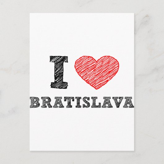 Ik hou van Bratislava Briefkaart (Voorkant)
