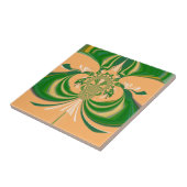 Ik hou van Braziliaans Geel Groen Ontwerp. Tegeltje (Zijkant)