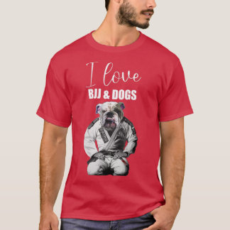 Ik hou van Braziliaanse JiuJitsu BJJ en Honden T-shirt