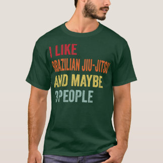 Ik hou van Braziliaanse jiujitsu misschien 3 mense T-shirt