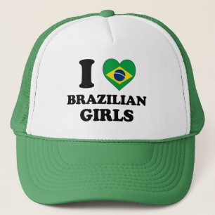 Ik hou van Braziliaanse meisjes Trucker Pet