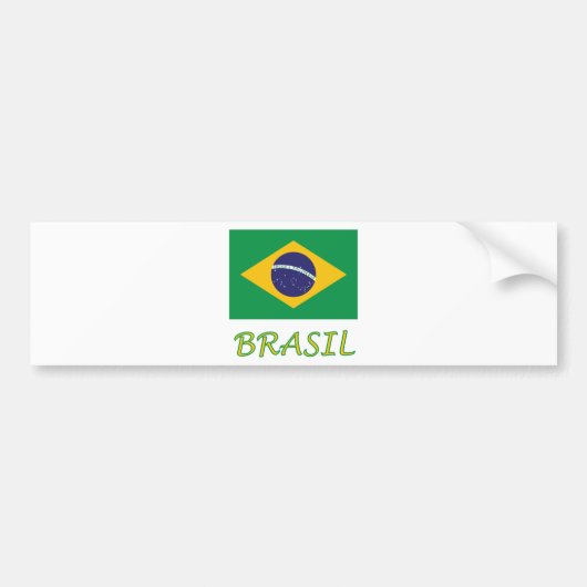 Ik hou van Brazilië Bumpersticker (Voorkant)