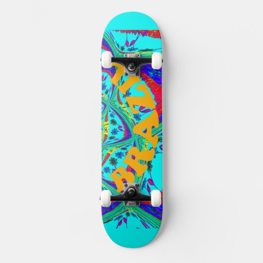 Ik hou van Brazilië Fun Persoonlijk Skateboard (Voorkant)