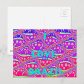 Ik hou van Brazilië: Mooie Samba traditionele kleu Briefkaart (Voorkant / Achterkant)